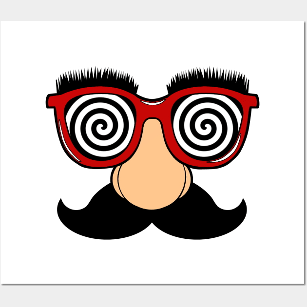 Hypnotized Eyes Disguise Mustache Posters and Art Prints